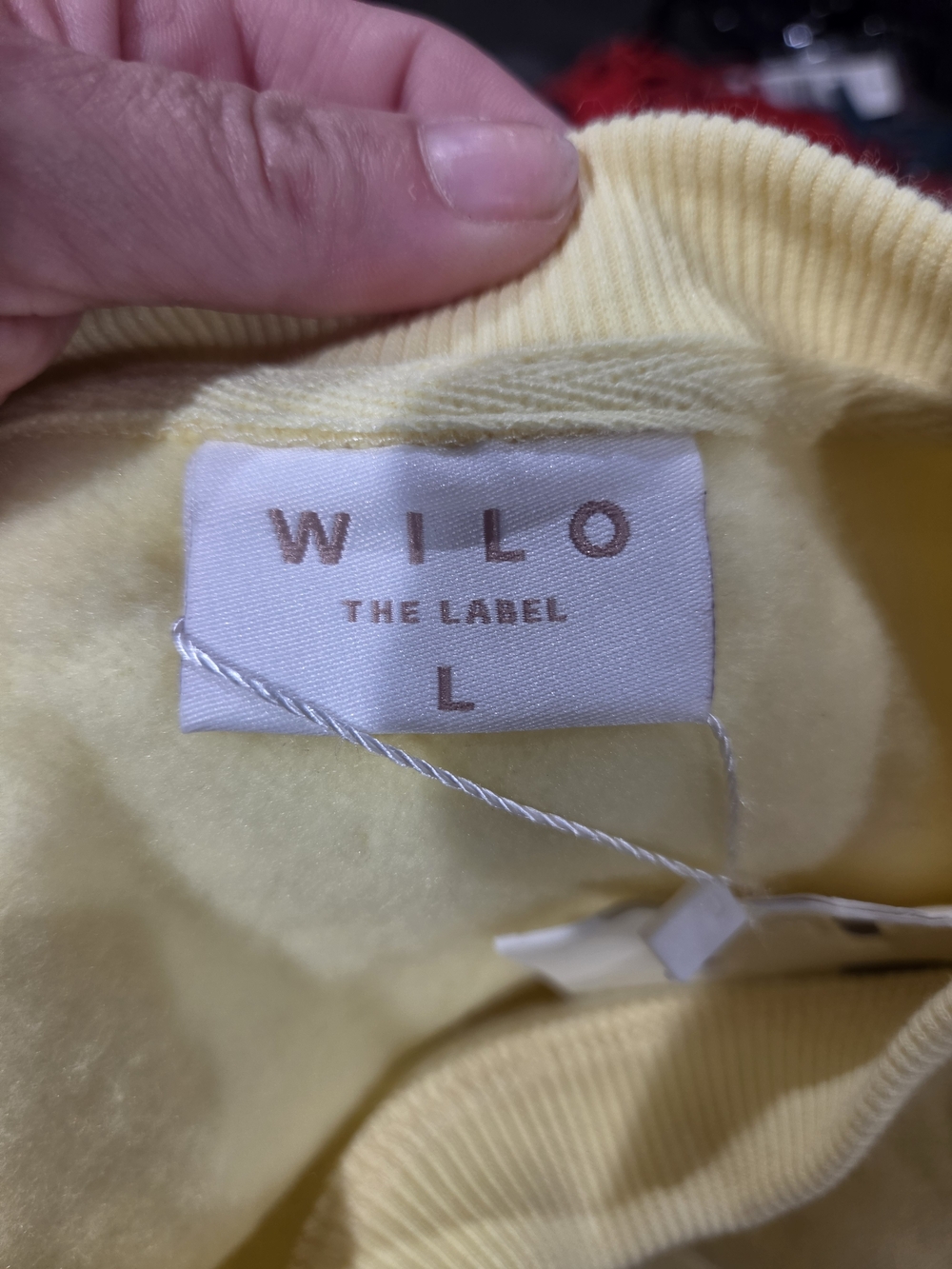 Wilo The Label Wellness Oversized Crewneck Sweatshirt Yellow Blue L - Picture 3 of 16